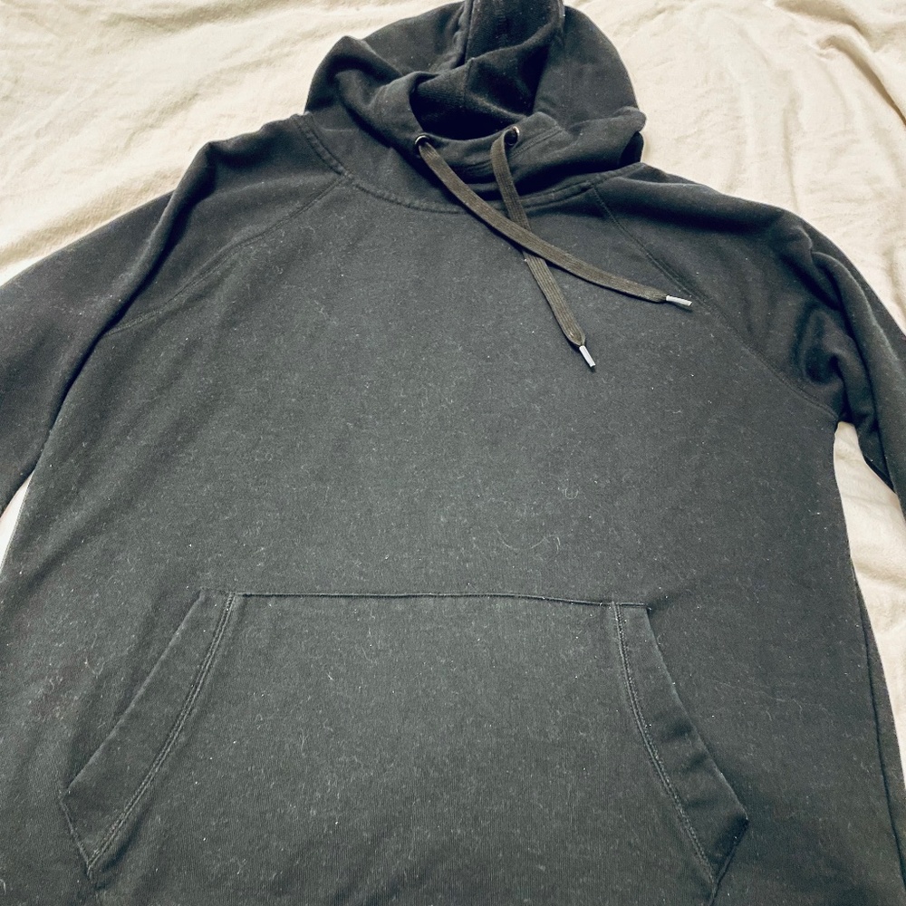 Athleta Black Cotton Hoodie